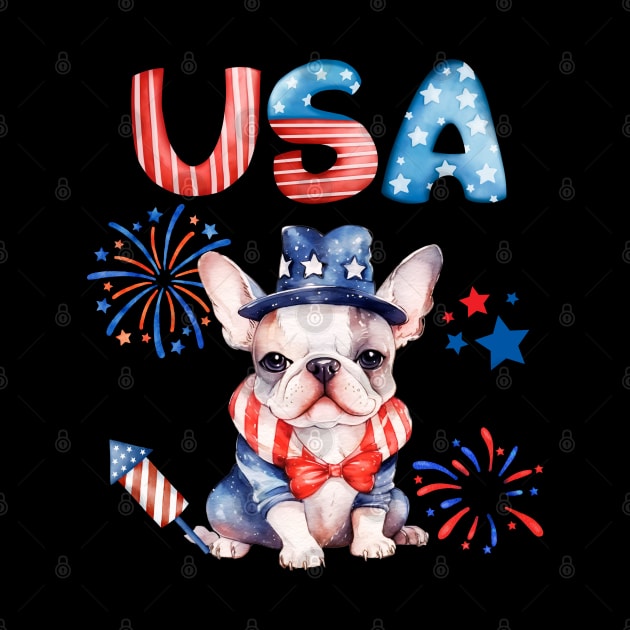 French Bulldog Frenchie 4th of July USA by Hypnotic Highs