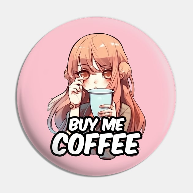 Cute coffee girl Pin by AestheticsArt81