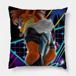 Motorcycle Crash Retro Pillow