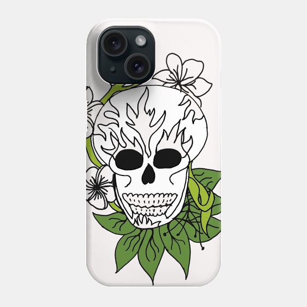 Sugar Skull - Green Phone Case by Unravel_Unwind