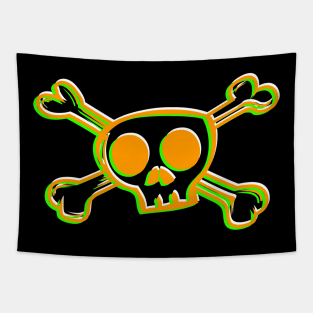 skull and bones Tapestry