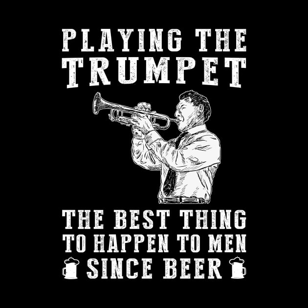 Brass Serenade: 'Trumpet - Better Than Beer & Wine' Funny Tee by MKGift