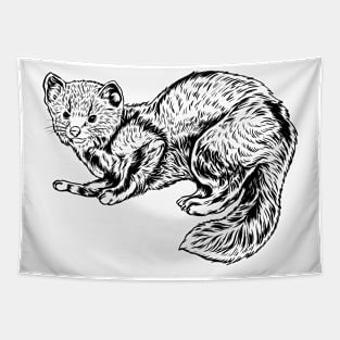 Line drawing - ferret Tapestry