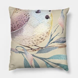 Cute Sleepy Bird Pillow