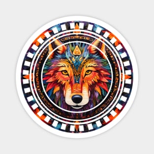 King Wolf Mandala Magnet