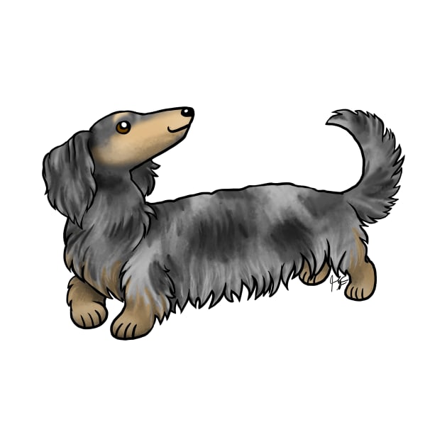 Dog - Long Haired Dachshund - Dapple by Jen's Dogs Custom Gifts and Designs