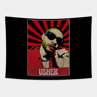 Usher Pop Art Fan Art Tapestry