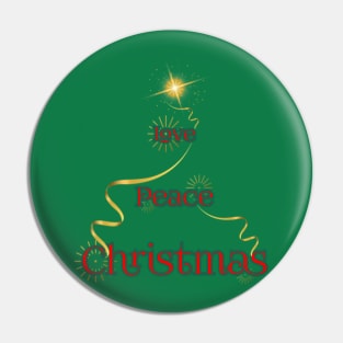 Love Peace Christmas Pin