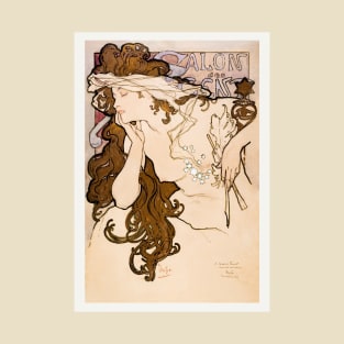 Alphonse Mucha Salon des Cent Poster T-Shirt