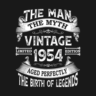 The Man The Myth Vintage 1954 Birthday Men's 70 Years Old Gift T-Shirt