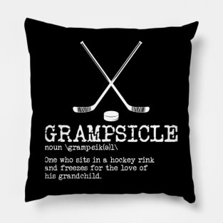 Hockey Grandpa  Grampsicle Definiion Funny Pillow