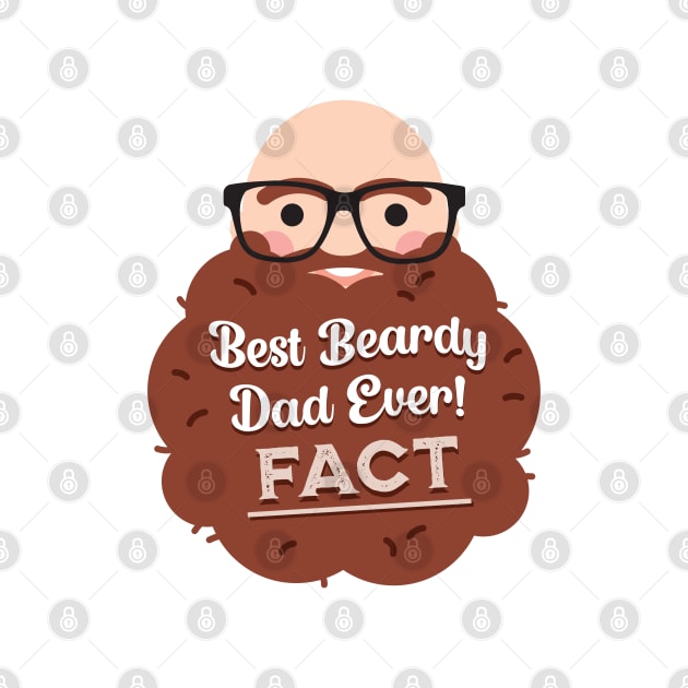 Best (Brown) Beardy Dad Ever FACT by VicEllisArt