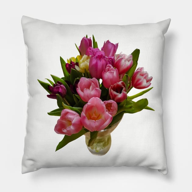 A Vase of Tulips Photo for Tulip fans Pillow by ellenhenryart