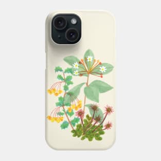 Wildflower bouquet painted illustration Phone Case