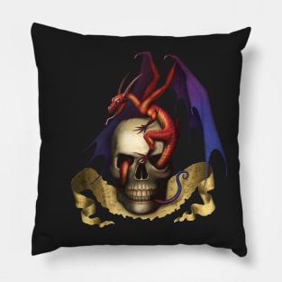 Skull Dragon Pillow