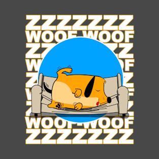 Happy Dog Dreaming On The Couch T-Shirt