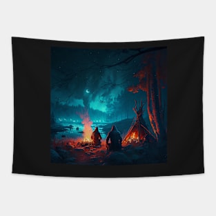 Viking Camp on the Swamp Edge Tapestry