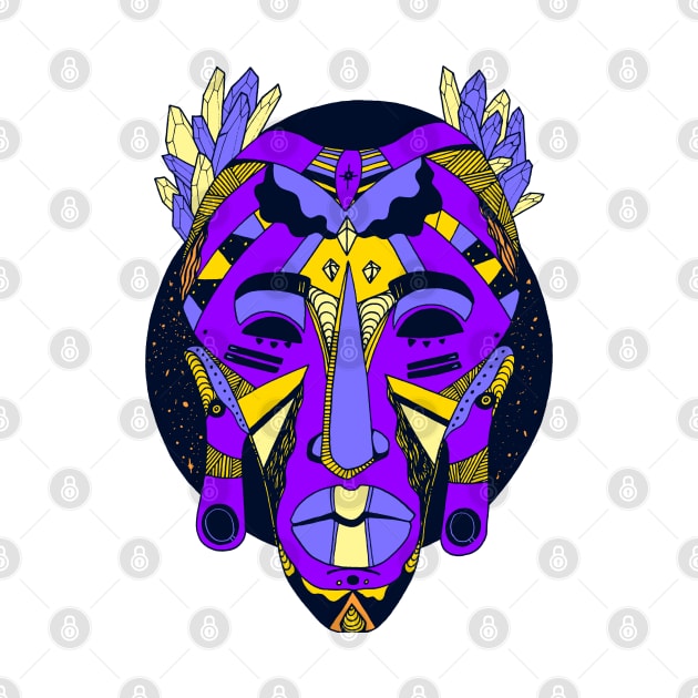 African Mask 1 - Purple Edition by kenallouis