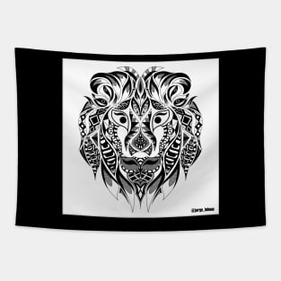 big little lion ecopop pattern in the wild Tapestry