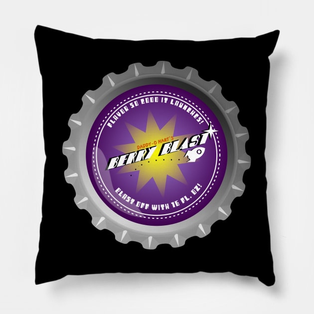 Berry Blast Off! Bottlecap Pillow by TaliDe