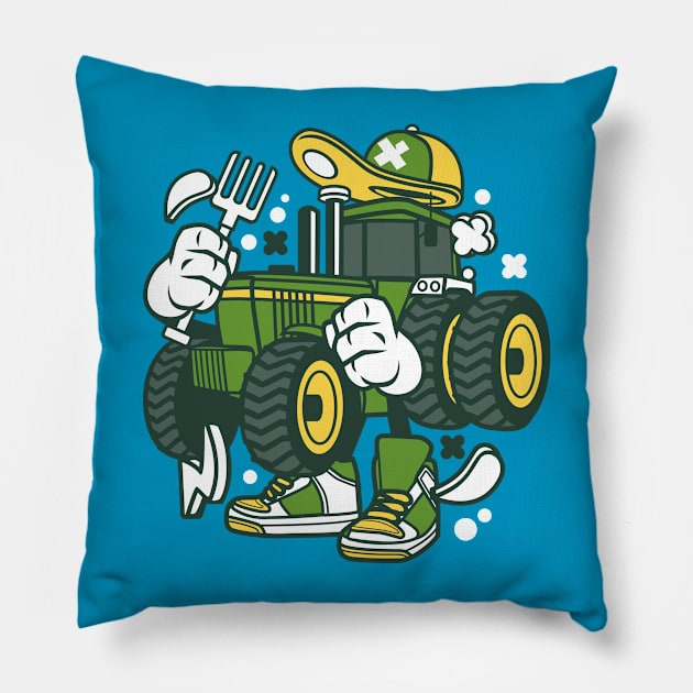 Tractorhead Pillow by Superfunky