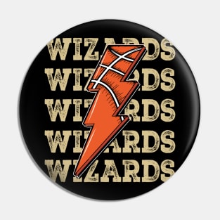 Funny Sports Wizards Proud Name Basketball Classic Pin