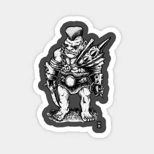 Fantasy Football Ogre B&W Magnet