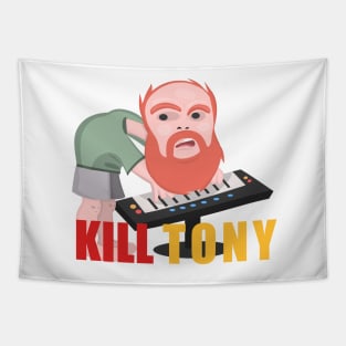 William Montgomery From Kill Tony On Synthesizer Playing Music (White) Tapestry