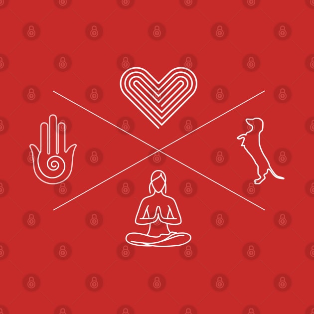 Love, Yoga and Dog by DoggyPrint