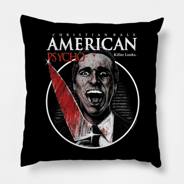 American Psycho, Patrick Bateman, Cult Classic Pillow by PeligroGraphics