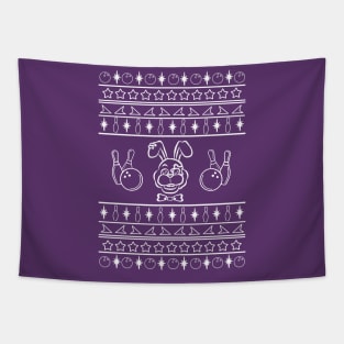 Glamrock Bunny Ugly Holiday Sweater Tapestry