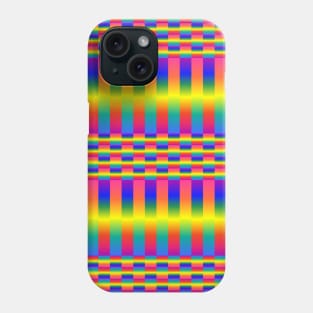 Dark and Light Rainbows (Checkers and Stripes) Phone Case