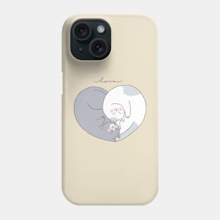 cats shaped love Phone Case