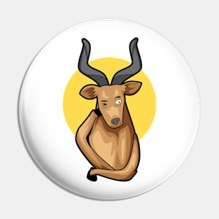 Winking Kudu Art Pin