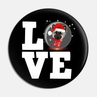 Xmas Norwegian Elkhound Pin