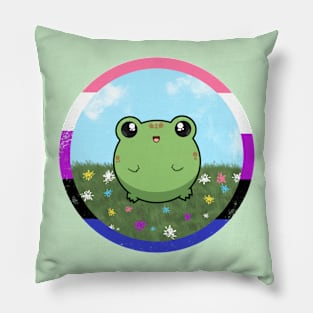 Pride Froggo (Genderfluid) Pillow