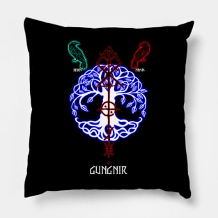 Gungnir Odin spear red Pillow