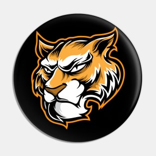 angry face tiger Pin