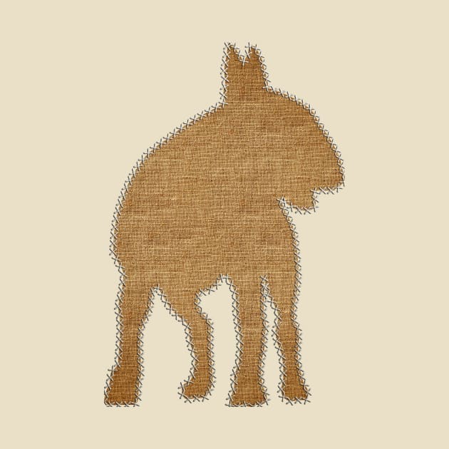 English Bull Terrier Stitched Silhouette by DoggyStyles