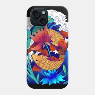 flowering koi fish Phone Case