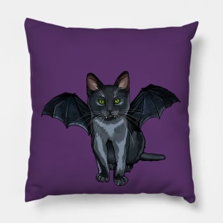 Halloween Vampurr Bat Cat Pillow