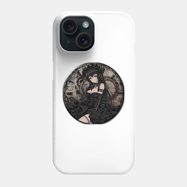 Steampunk Anime Girl Waifu Material Goth Phone Case by Vlaa