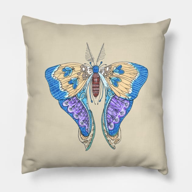 Butterfly Pillow by DoodlesAndStuff