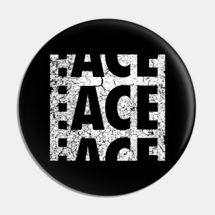 ACE Classic Distressed White (Large Print) Pin