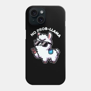 No Probllama Funny Llama Lover Pun Phone Case