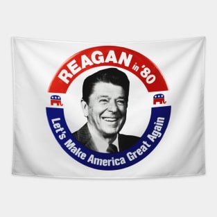 Ronald Reagan 1980 Presidential Campaign Button Design Tapestry