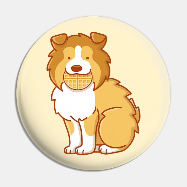 Sheltie and Waffle Pin by Wlaurence