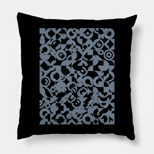 Electronic Musician Synthesizer Pattern Grey Pillow by Atomic Malibu