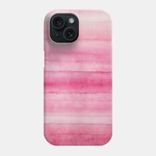 Pink watercolor Stripes design Phone Case