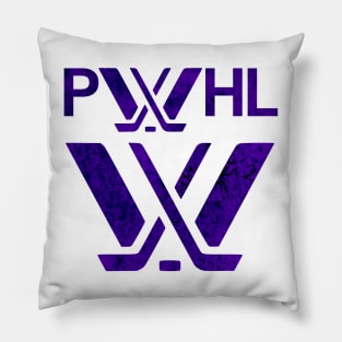 PWHL Minnesota Distressed purple effect Pillow